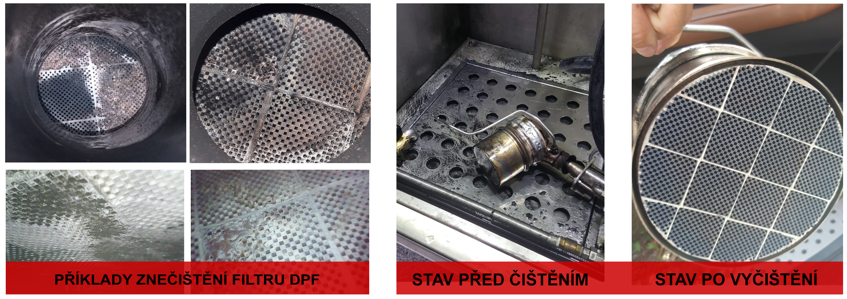 příklady poškození filtru pevných částic - DPF čištění dpf_dpfholice