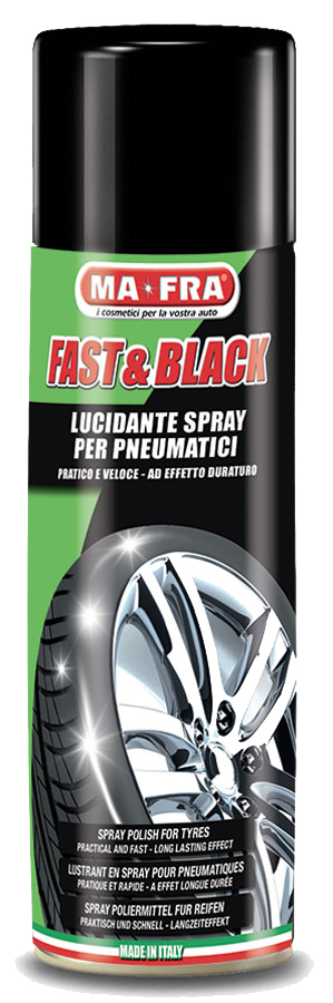 FAST & BLACK 500 ml leští a ochraňuje pneu - sprej MA-FRA