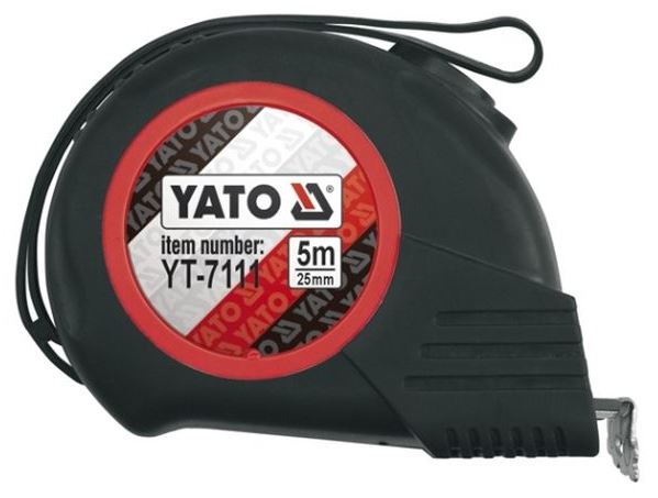 Metr svinovací 5 m x 25 mm autostop YATO YT-7111